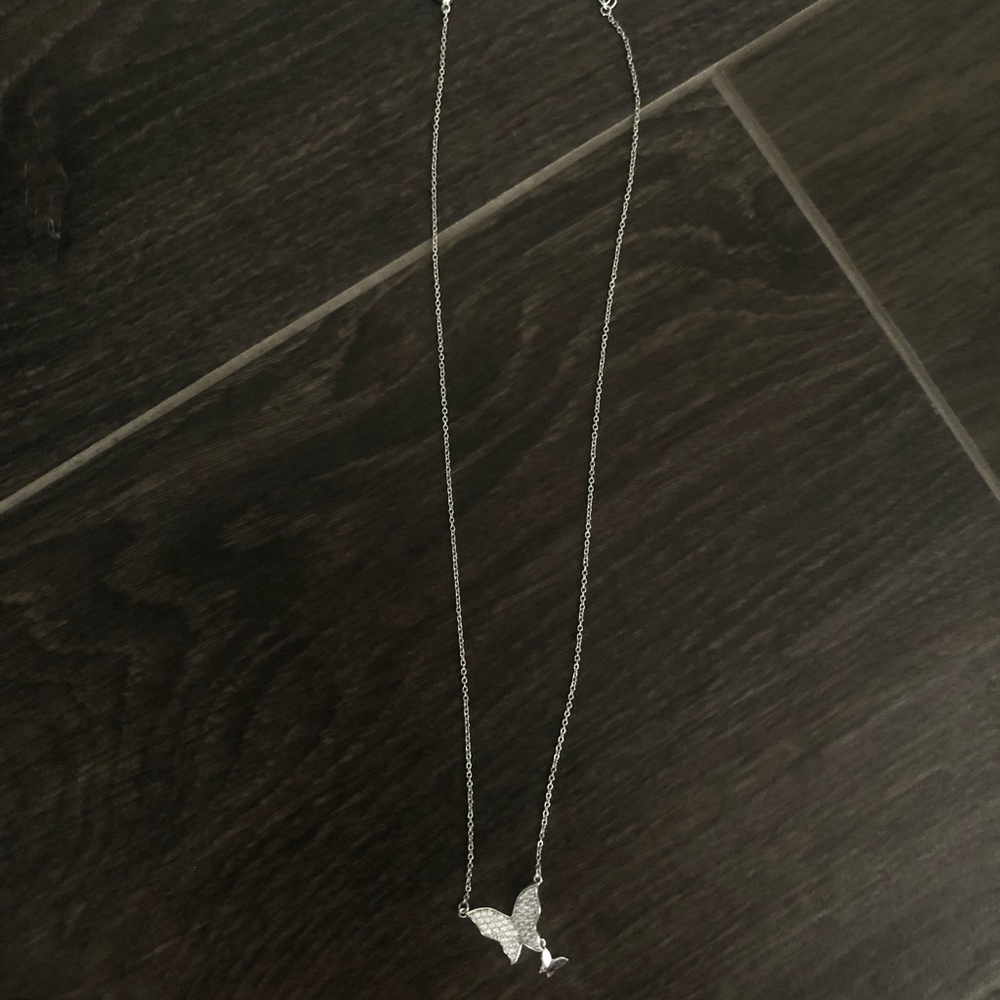 Jeweled butterfly necklace